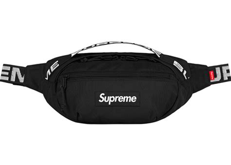 supreme waist bag ss18 black replica|shoulder fanny pack supreme.